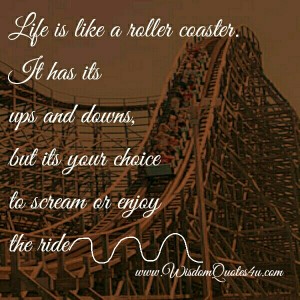 Life is like a roller coaster - Wisdom Quotes